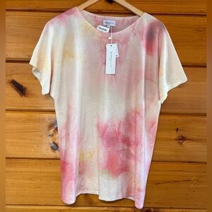 Bianco & Blu Italy Short Sleeve Knit Colorful Women’s Top L